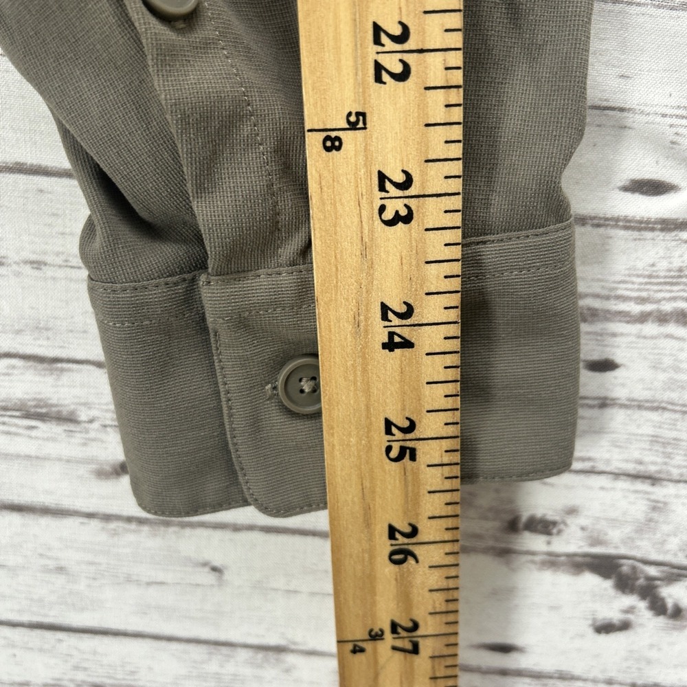 Lululemon Relaxed Fit Shirt Mens XL Olíve Green Button Up Long Sleeve Stretch - Picture 8 of 10
